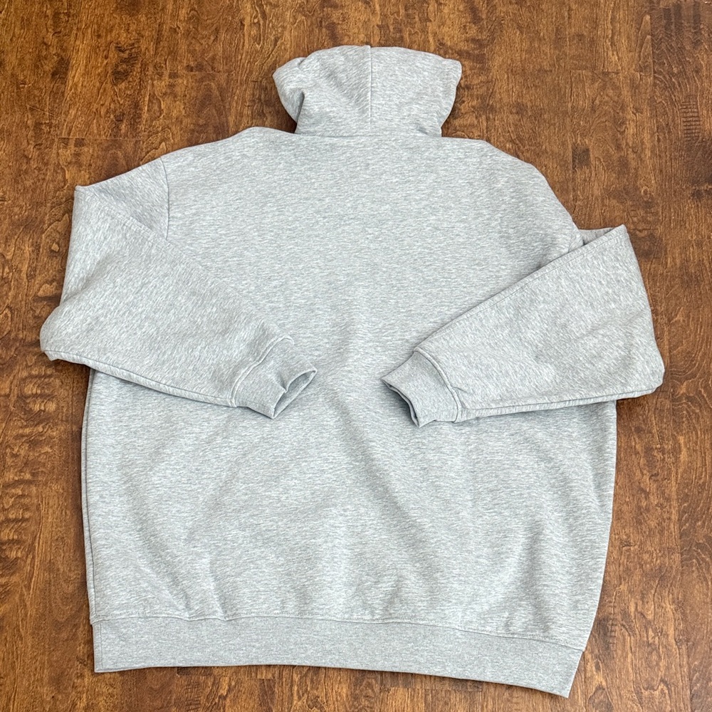 Adidas Light Gray Pullover Hoodie with Trefoil Logo Size M - Picture 11 of 16